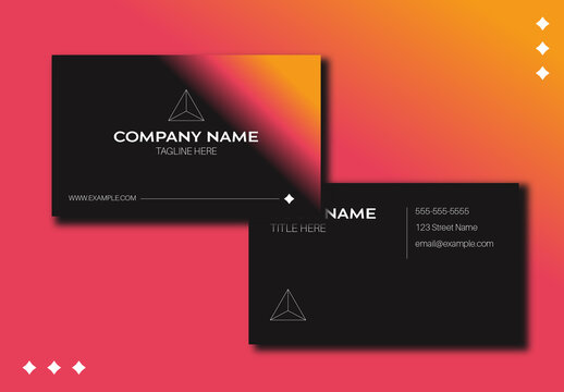 Red Black Yellow Jewelry Business Card