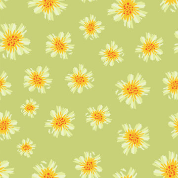 textile design with abstract flower pattern image
