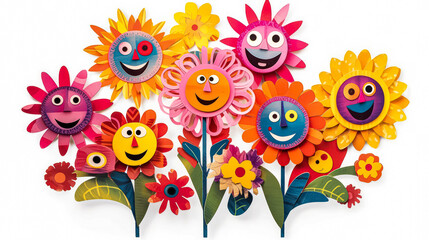 Elegant paper cut flowers crafted with precision