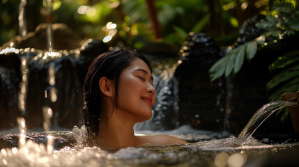 Fototapeta premium Tranquil Waters Embracing Nature's Serenity