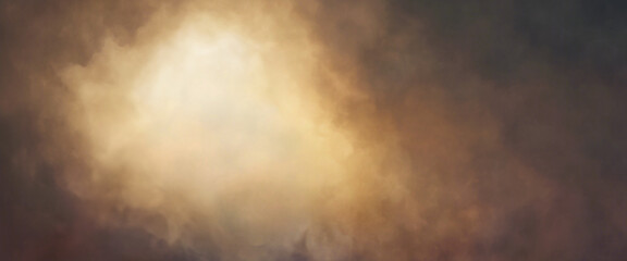 Abstract grunge background. Deep space. Blurred surface. Dark fog. Light mist. AI generated