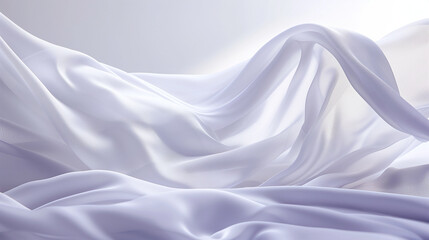 Obraz premium Luxurious Serenity White Satin Drapery