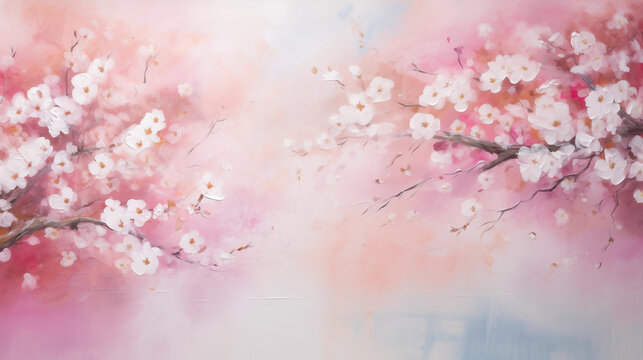 Abstract sakura cherry blossom art background