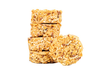 Stack of granola isolate cookies