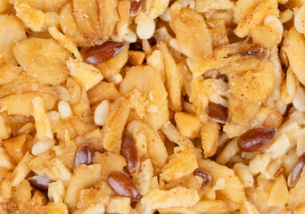 Granola cookies close up