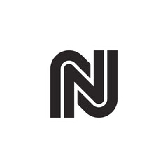 N logo, letter n, initial n logo design