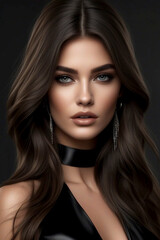 Fototapeta premium portrait of a woman with hair