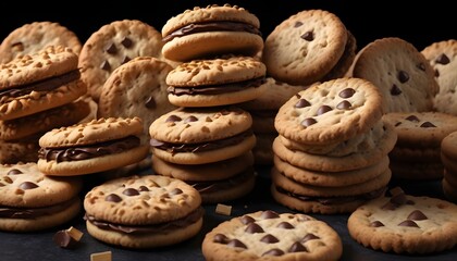 Chocolate cream biscuits