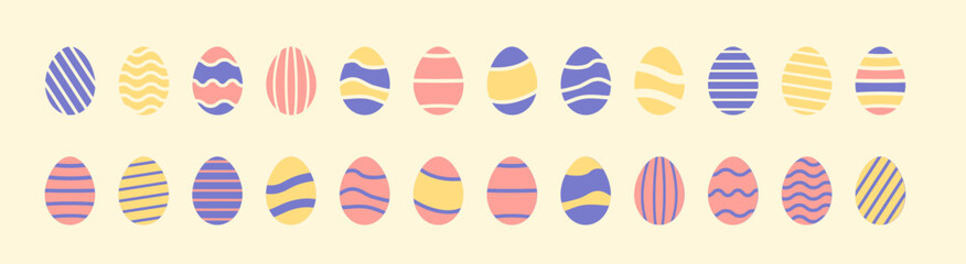 Stylish Easter Egg Illustrations: Unique Vector Set for Spring