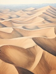 Fototapeta na wymiar Aerial Dunes Wall Art: Desert Landscape Nature Print