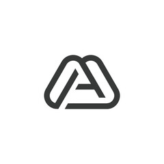 AM, MA, A AND M Abstract initial monogram letter alphabet logo design