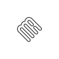 AM, MA, Abstract initial monogram letter alphabet logo design