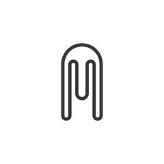 AM, MA, Abstract initial monogram letter alphabet logo design