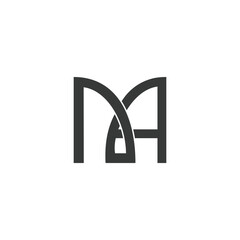 AM, MA, Abstract initial monogram letter alphabet logo design © mrshamsjamans