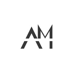 Obraz premium MA or AM logo and icon design