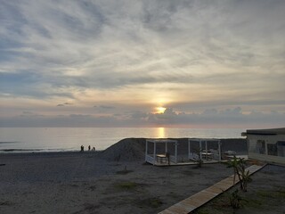 Fototapeta premium sunset on the beach