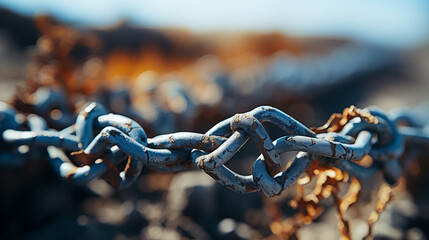 old rusty chain link