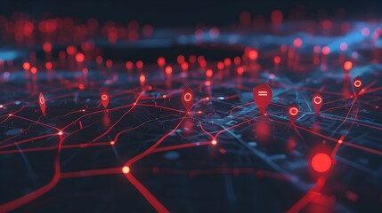 SEO Geolocation Maps Business Networking Pinpoint Global Worldwide Data Marketing Growth (Generative AI)