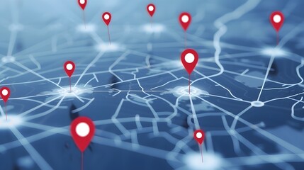 SEO Geolocation Maps Business Networking Pinpoint Global Worldwide Data Marketing Growth (Generative AI)