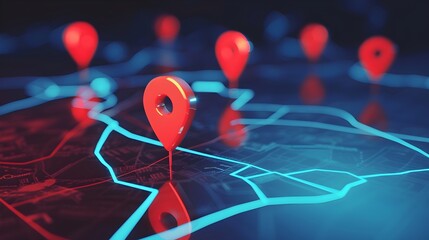 SEO Geolocation Maps Business Networking Pinpoint Global Worldwide Data Marketing Growth (Generative AI)