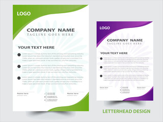 Gradient modern business letterhead template design