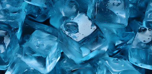 Pristine Blue Ice Cubes Close-Up

A macro shot of translucent blue ice cubes, ideal for projects related to cold beverages, freshness, and purity concepts.