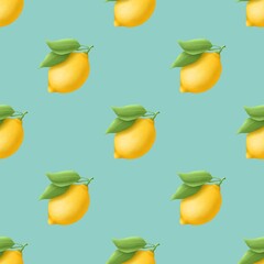 seamless lemon  pattern watercolor fruit  citrus seamless pattern	