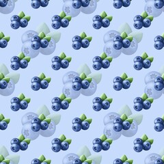 seamless blueberry pattern watercolor fruit seamless pattern