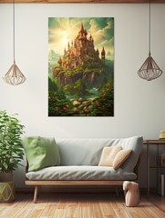 Castle Canvas Print: Enchanting Fairytale Turrets in Nature Wall Decor