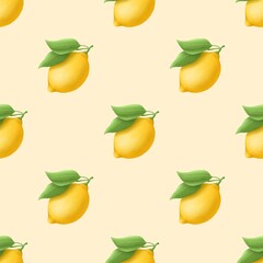 seamless lemon  pattern watercolor fruit  citrus seamless pattern	
