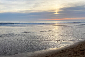 Sunset on the beach in Portugal