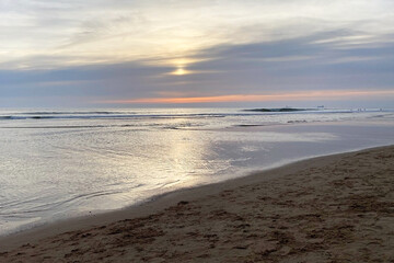 Sunset on the Atlantic Ocean in Tenerife Canary Islands Spain