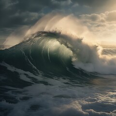 A huge wave, a tsunami