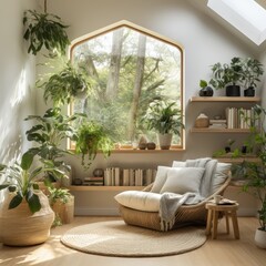 interior design with indoor plants