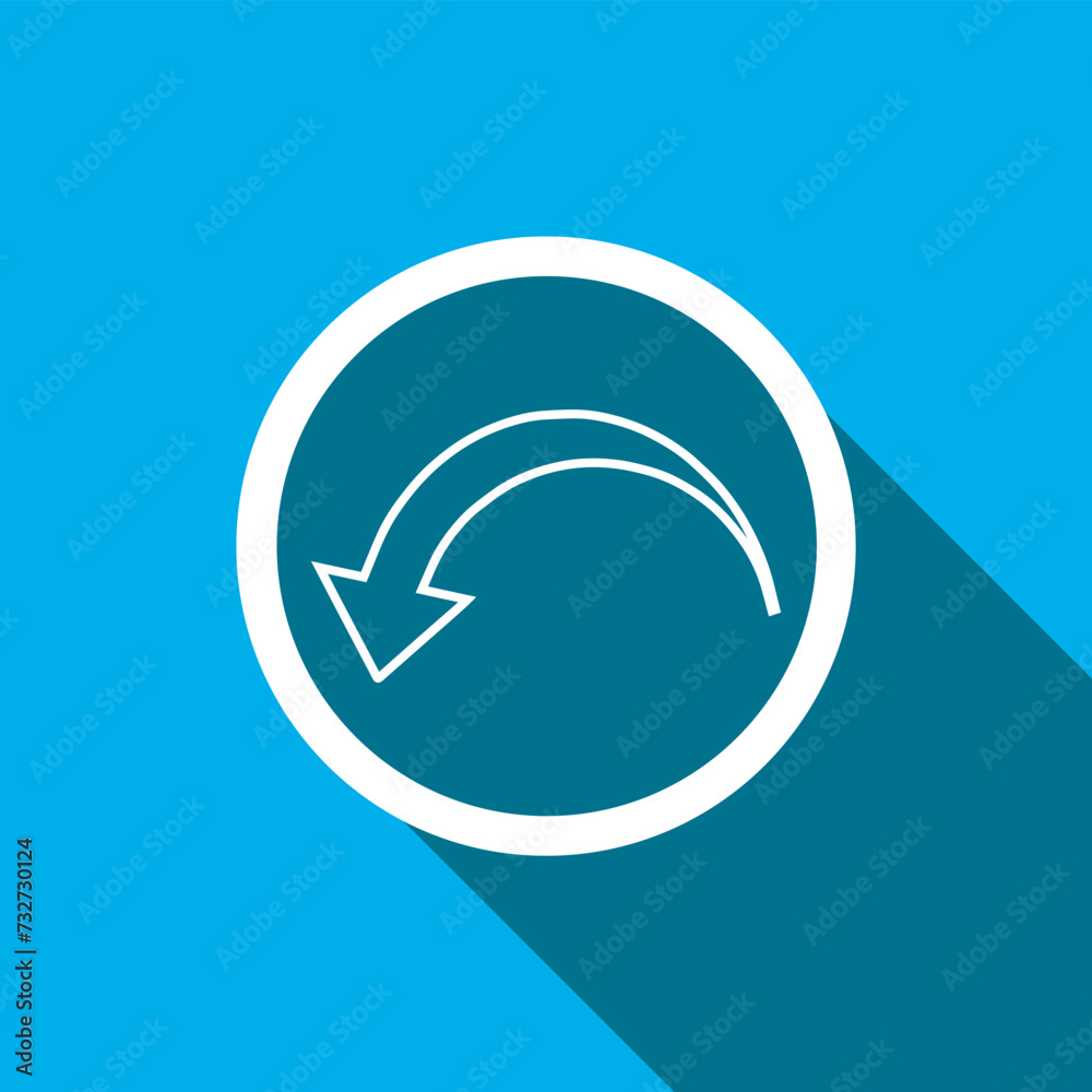 Poster curved arrow icon vector. arrow pointer icon vector in trendy flat style. arrow down icon image, arr