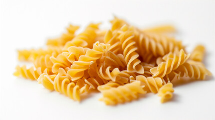 Close-up photo of pasta on a white background