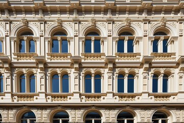 Naklejka premium Building place of versatile, View of capitol or city hall is the municipal administration palace of Versailles AI Generated 