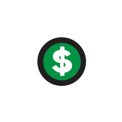Dollar sign icon flat vector design