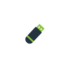 Usb drive icon flat vector design