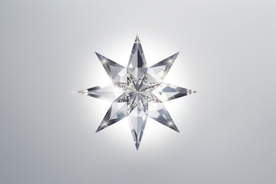 Sparkling Diamond Star on a Chic Grey Background. A Perfect Stock Image for Festive Celebration
