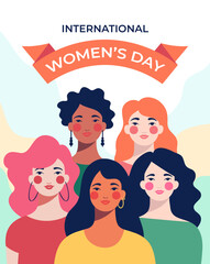 Happy women day poster card - 732737555
