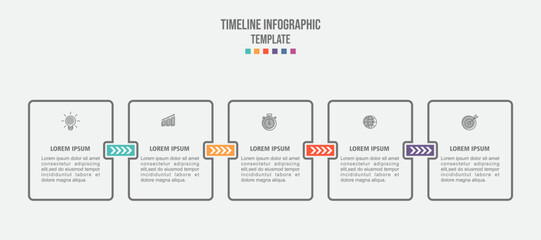 Infographic business concept with 5 options  parts  steps or processes.