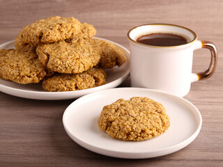 fresh oat and coconut biscuits