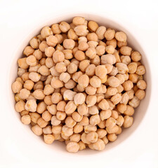 chickpea over white background