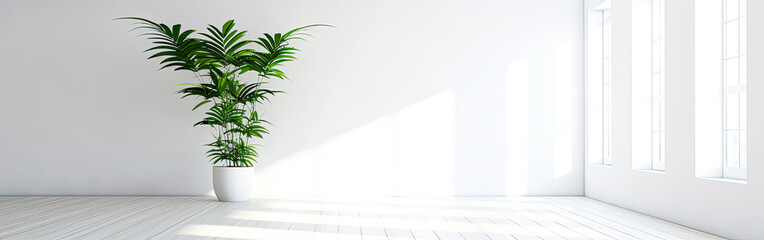 A large indoor tropical plant thrives in a bright room