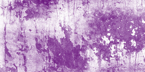 Abstract vintage rough texture grunge dark wall fragment with attritions and cracks background. ceramic plate close-up in purple tone. Сraked weathered cement wall texture Grungy rusted metal surface.