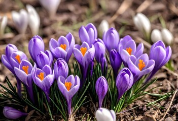 spring crocus flowers