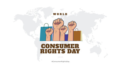 World Consumer Rights Day design. Consumer rights day 15 March, Social media post , banner templates. - obrazy, fototapety, plakaty