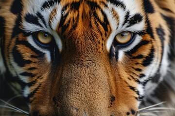 Portrait of bengal tiger, closeup