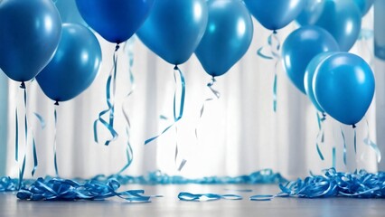 blue party balloons